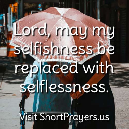 a selfless prayer